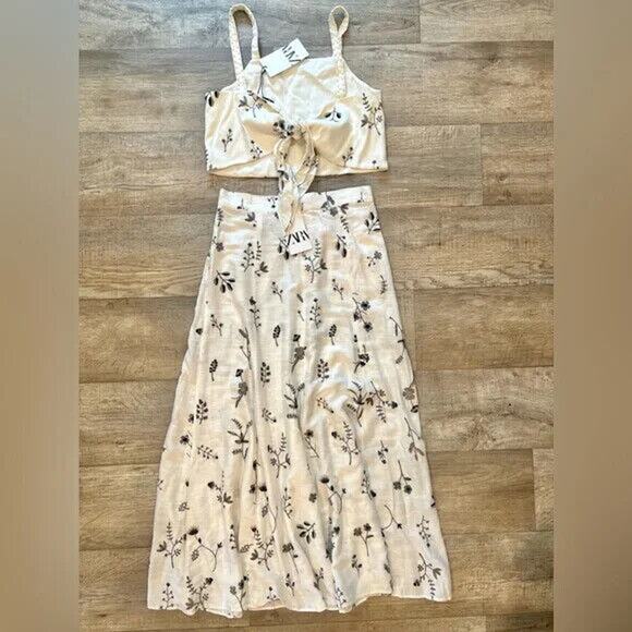 ZARA BLOGGER FAVE!!! Co-Ord Set Tied Crop Top + Maxi Skirt NWT - Picture 16 of 16